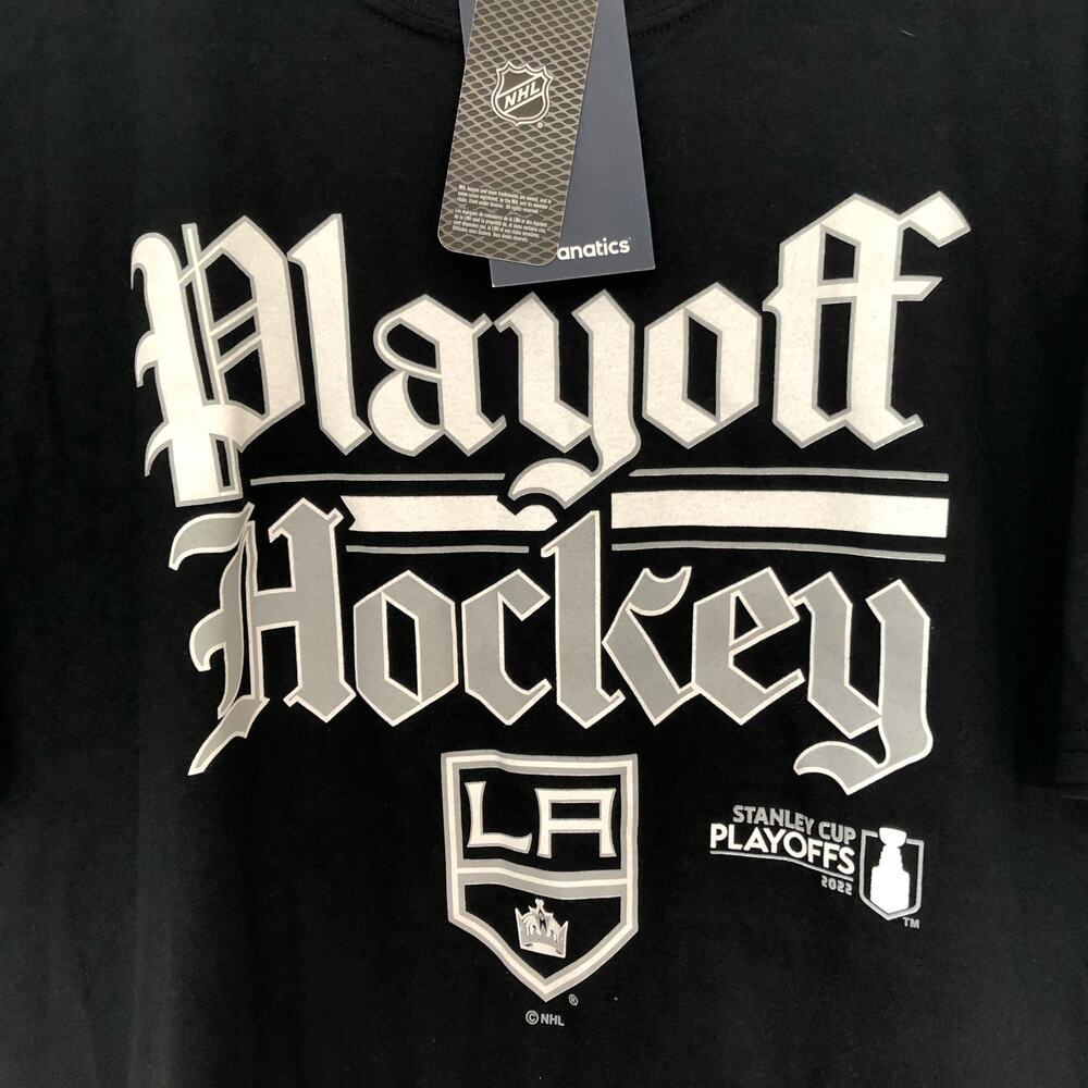 Fanatics LA Kings Black Playoff Hockeyβ NHL T-Shirt 2022 Stanley Cup Large NEW